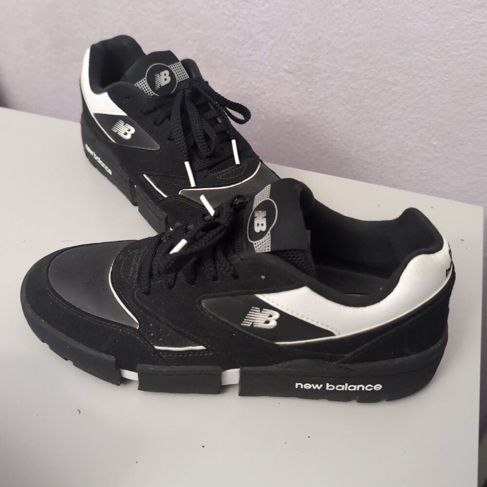 New Balance MSFTSrep x 0.01 Shoe Mens 9 Black/White Suede Low Top Lace-Up